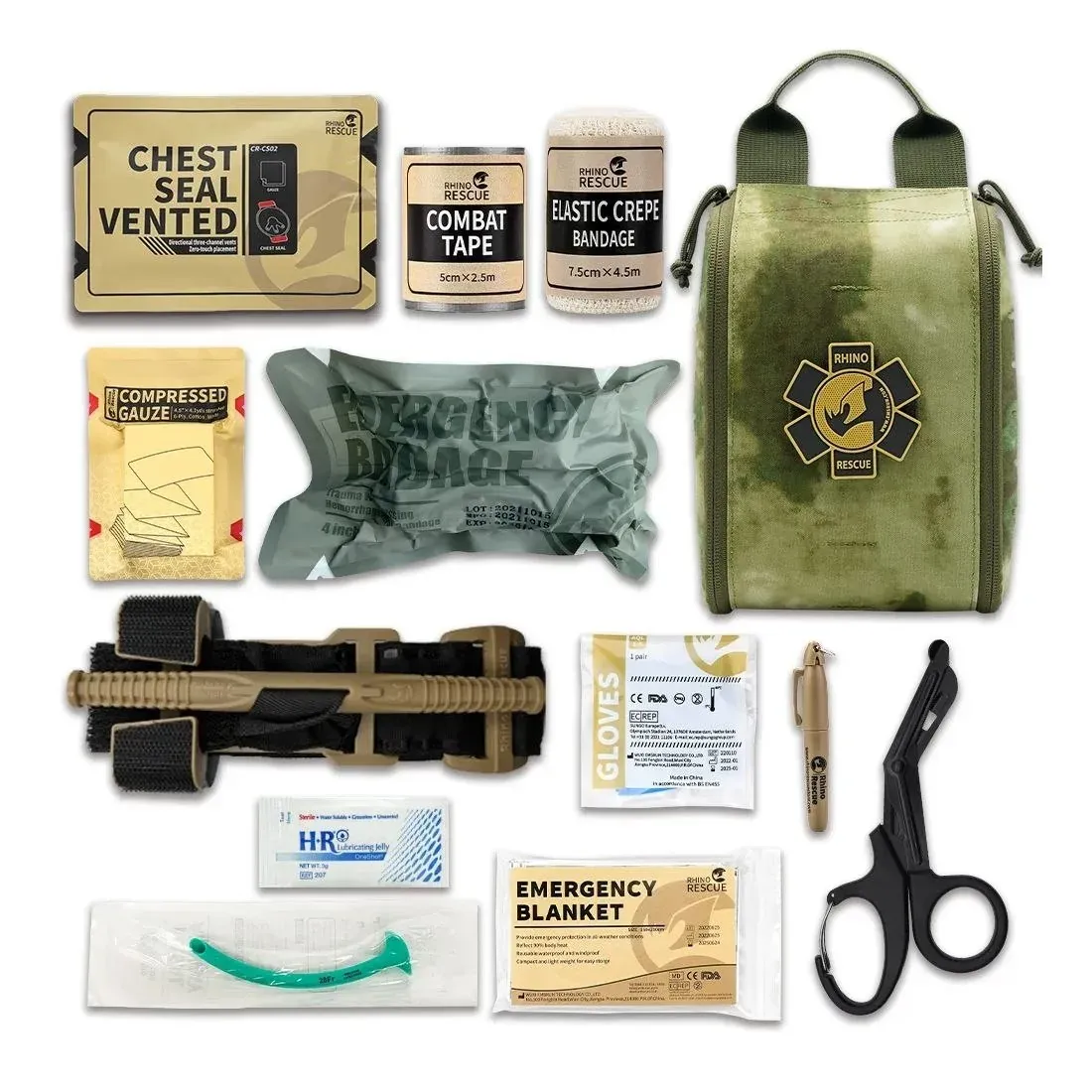 Медицинский подсумок IFAK от Академии Снаряжения с наполнением Rhino Rescue Tactical