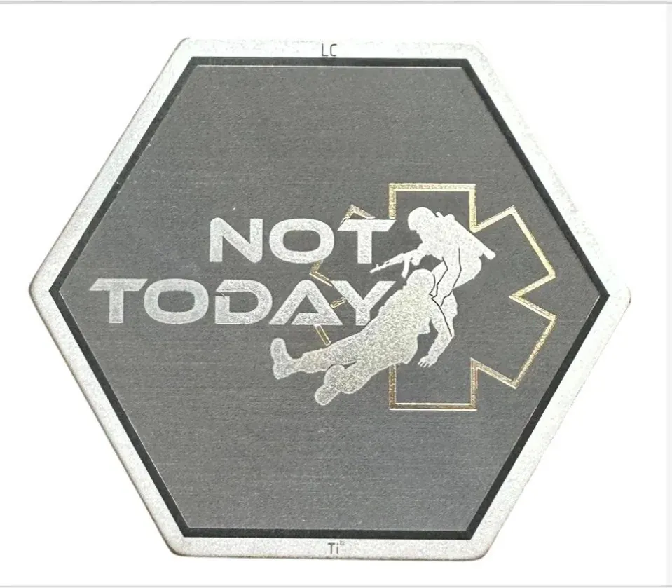 Патчи Not Today на титане