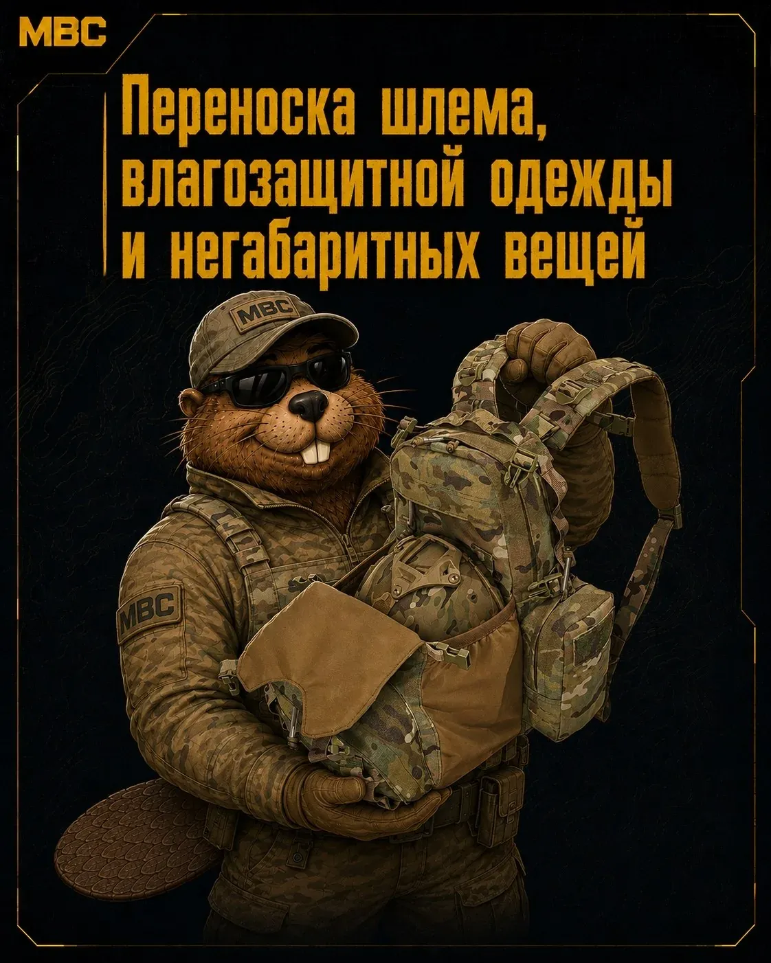 Компактный рюкзак «Бобёр» от MBC — Модульное Военное Снаряжение