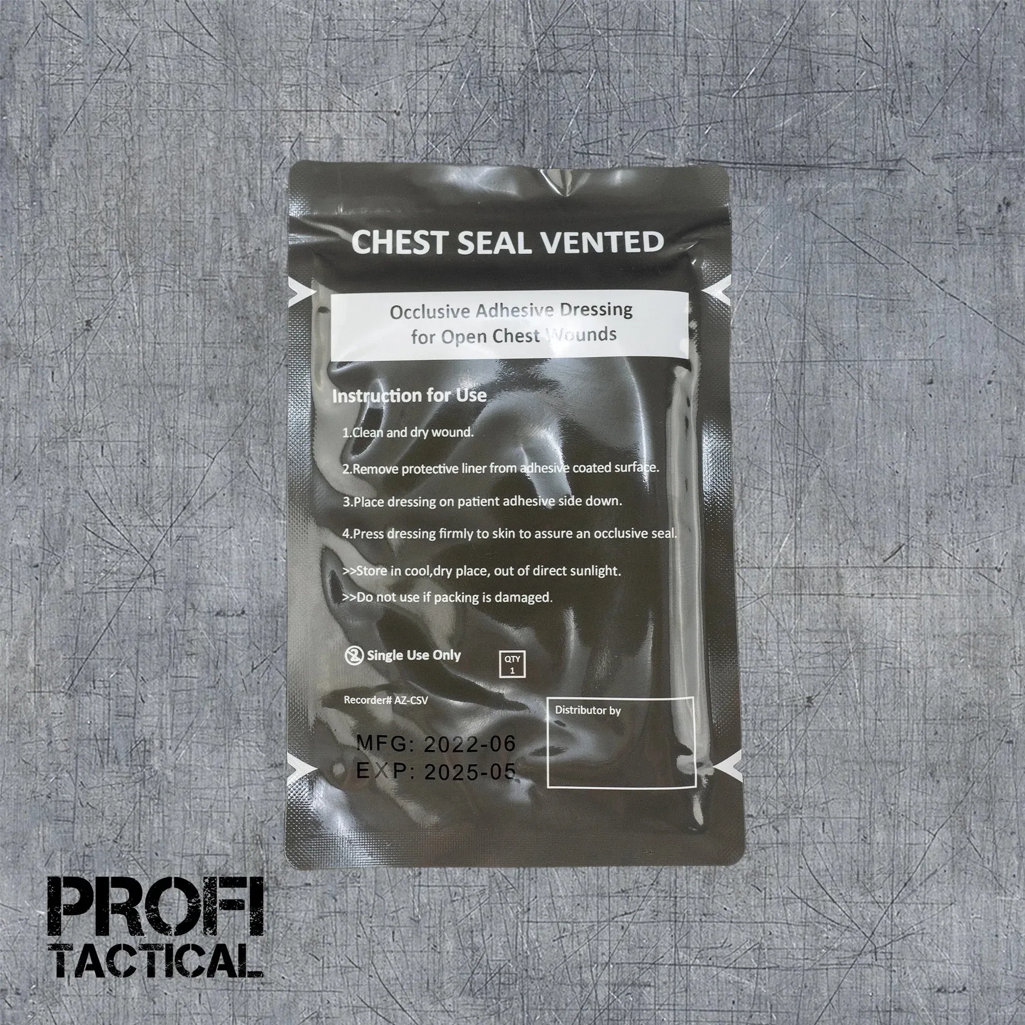 Окклюзионный пластырь Chest Seal Vented от PROFI TACTICAL