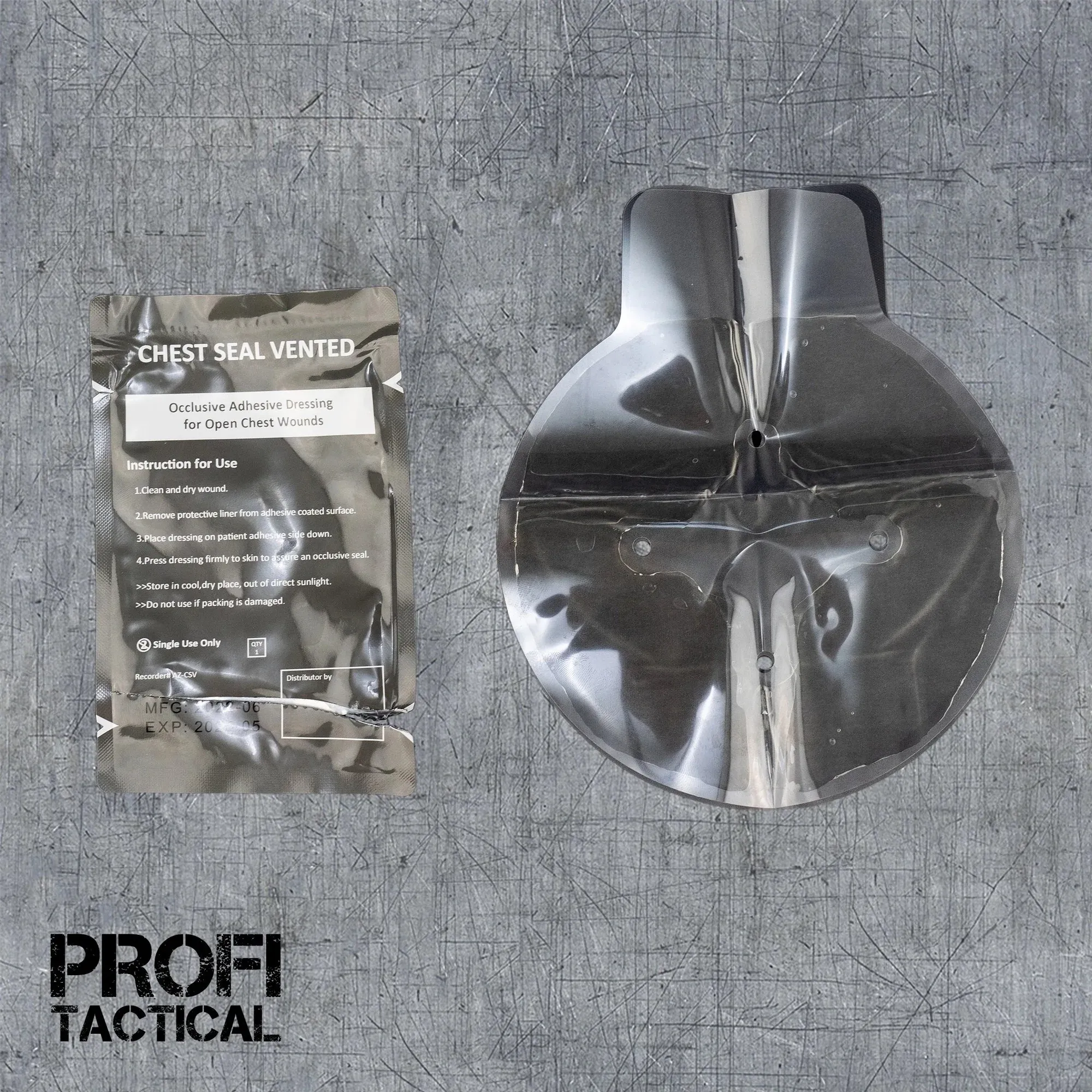 Окклюзионный пластырь Chest Seal Vented от PROFI TACTICAL