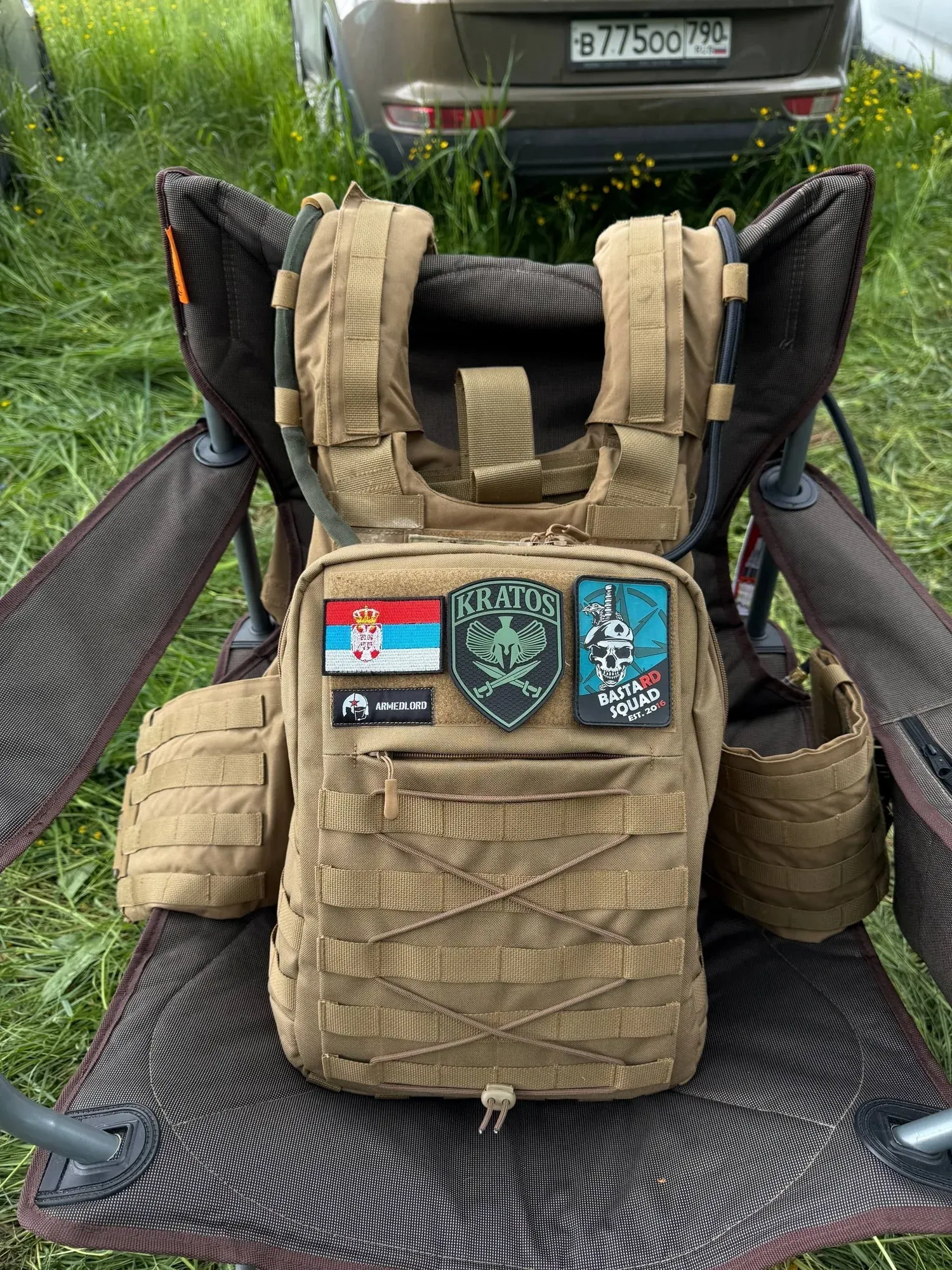 Кастомная версия рюкзака «Сити 17» с MOLLE-интерфейсом на жилете «Пиркич»