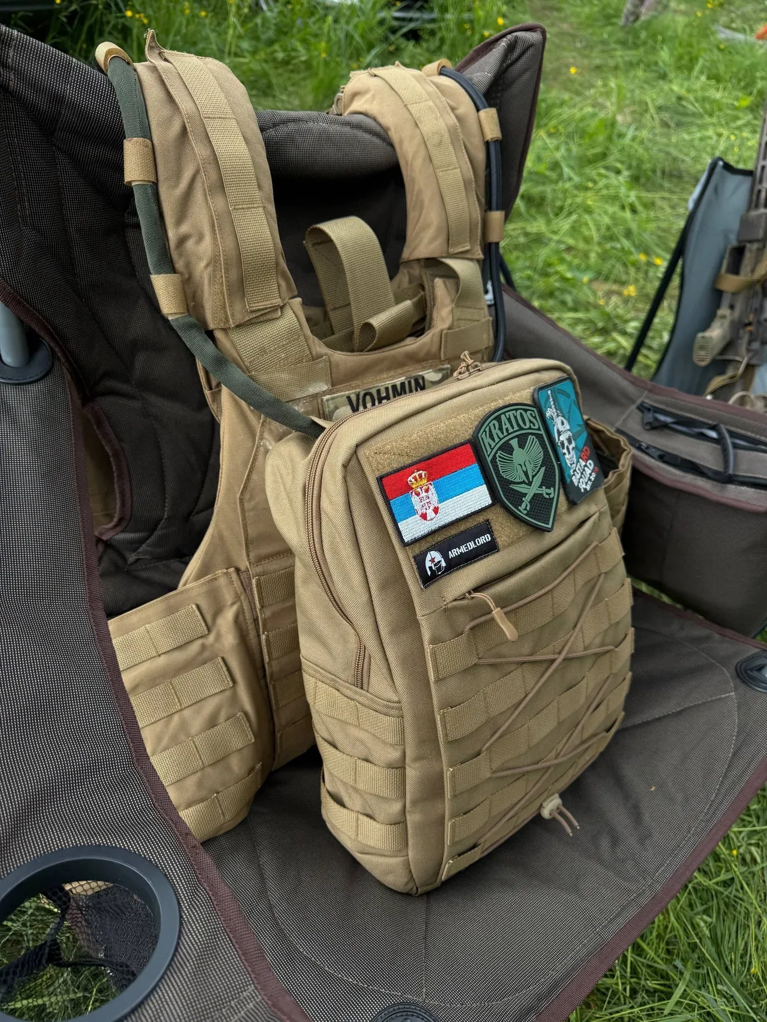 Кастомная версия рюкзака «Сити 17» с MOLLE-интерфейсом на жилете «Пиркич»
