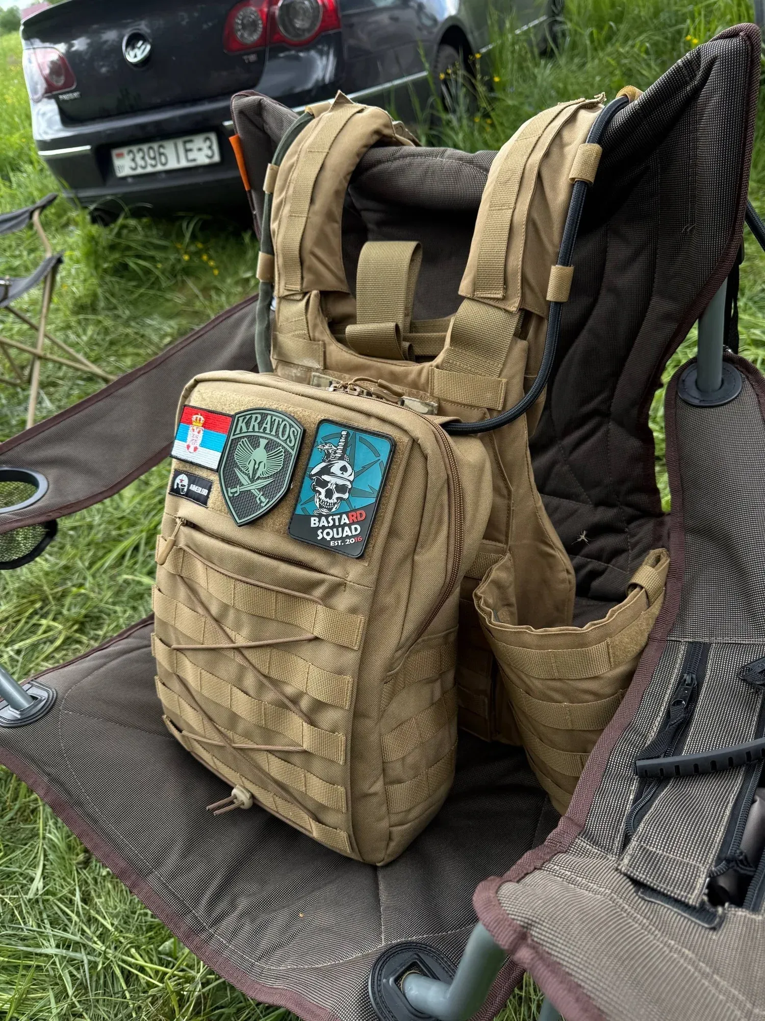 Кастомная версия рюкзака «Сити 17» с MOLLE-интерфейсом на жилете «Пиркич»