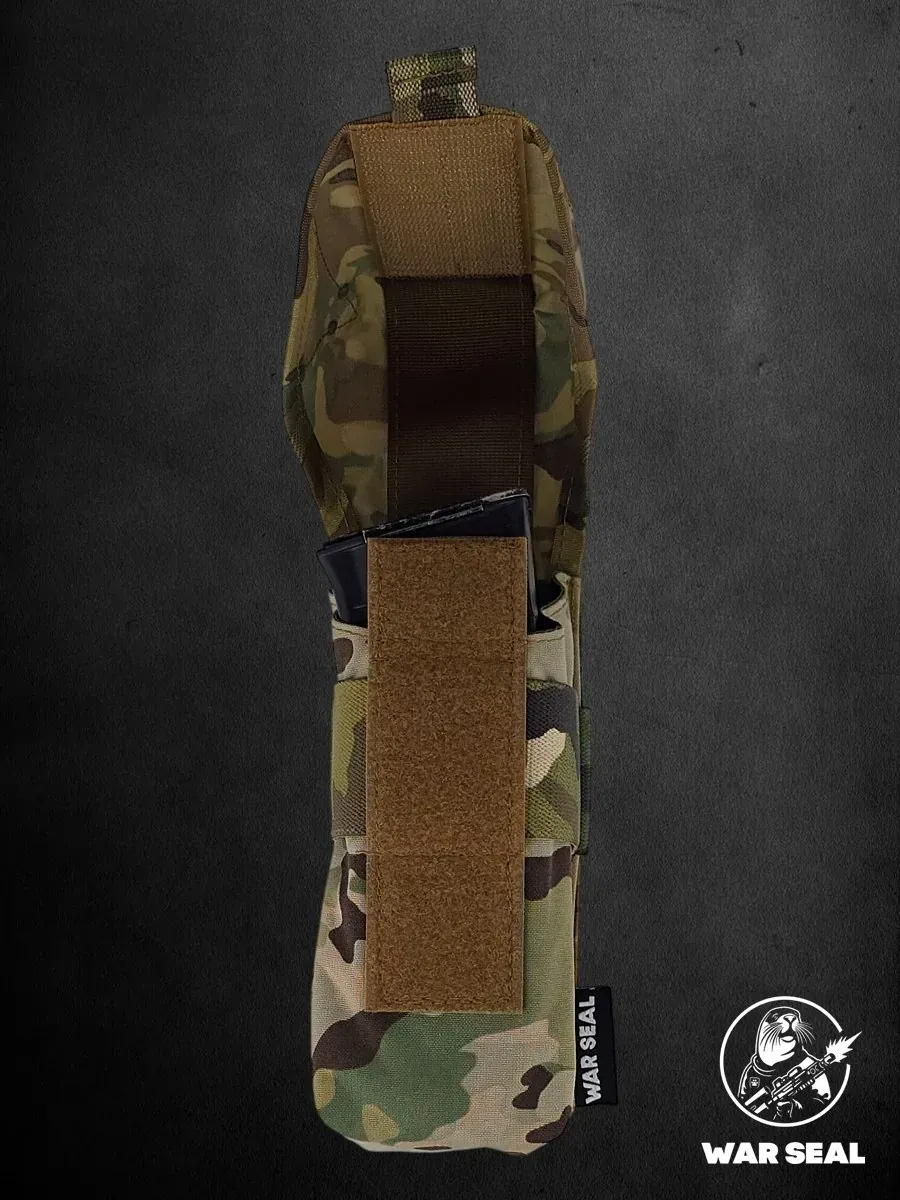 Двойной подсумок для магазинов АК и AR — War Seal «Рожок»