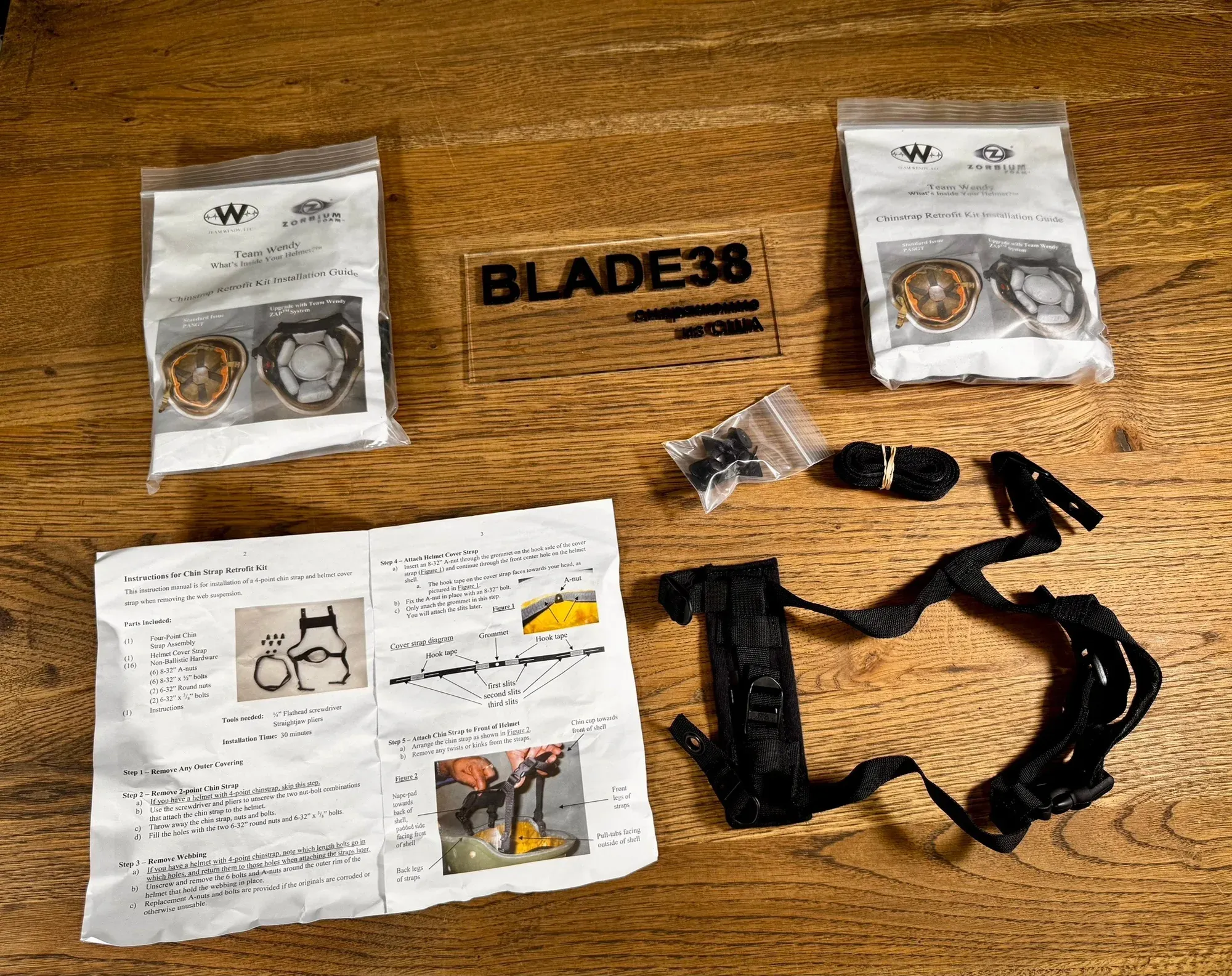 Система подвеса Team Wendy 4-Point Chinstrap Retrofit Kit для шлемов PASGT