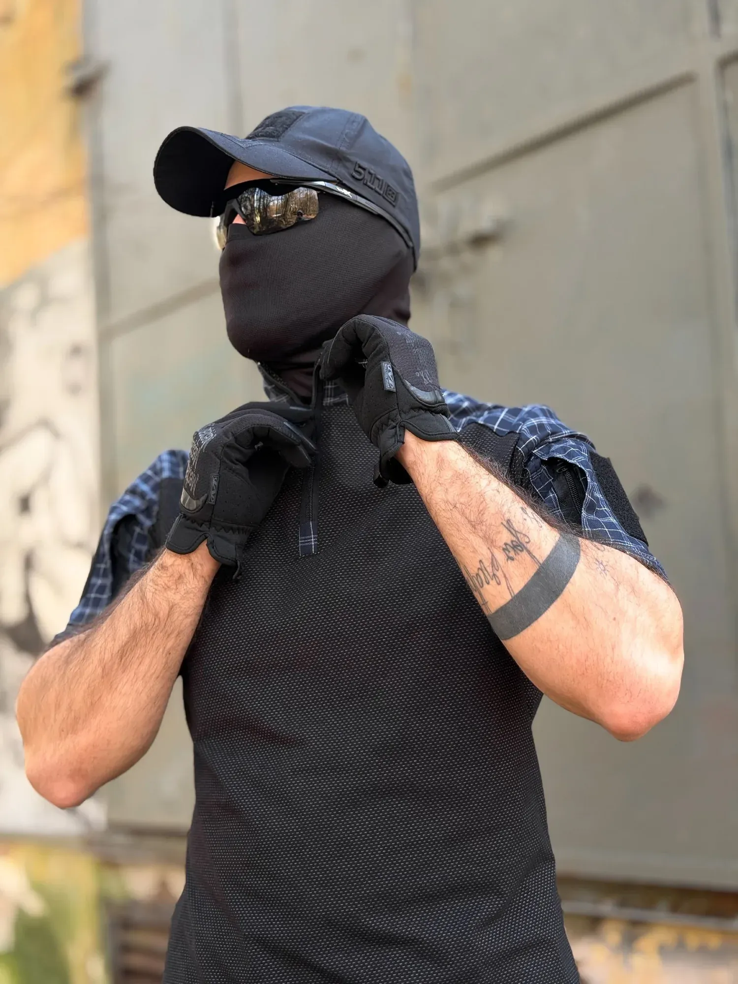 Тактическая рубашка в клетку с коротким рукавом от LIVEMILITANT