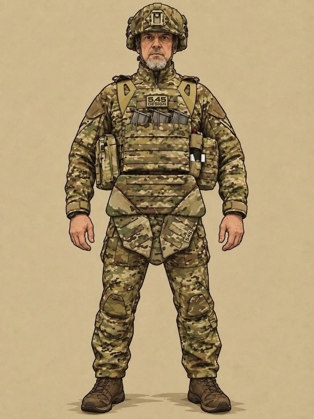 Баллистическая защита паха и живота от 5.45 Design