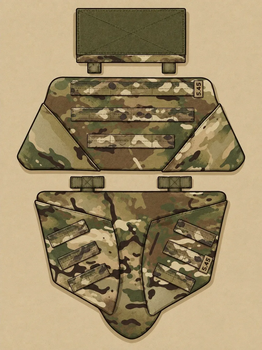 Баллистическая защита паха и живота от 5.45 Design